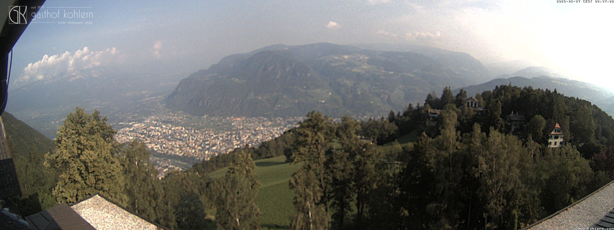 Archived image Webcam Bozen - Panoramic view Hotel Kohlern