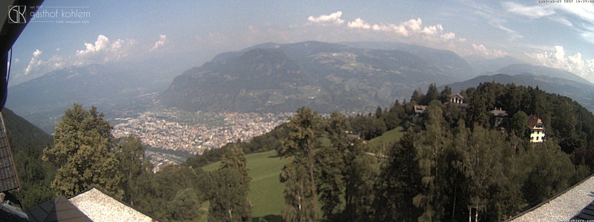 Archived image Webcam Bozen - Panoramic view Hotel Kohlern