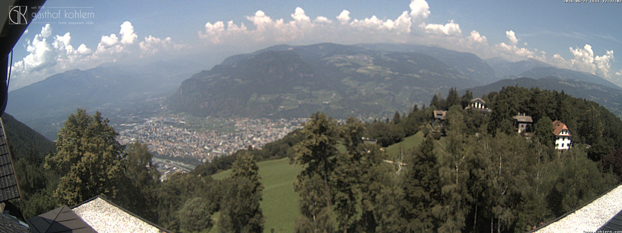 Archived image Webcam Bozen - Panoramic view Hotel Kohlern