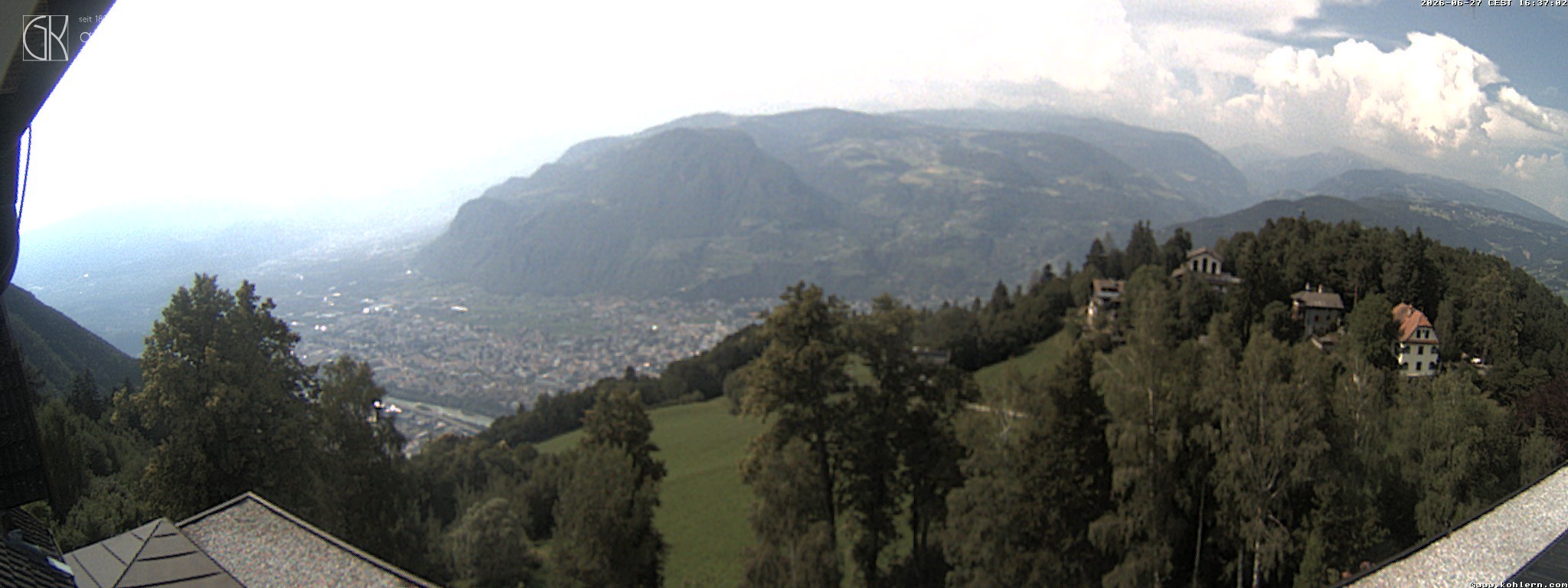 Archived image Webcam Bozen - Panoramic view Hotel Kohlern