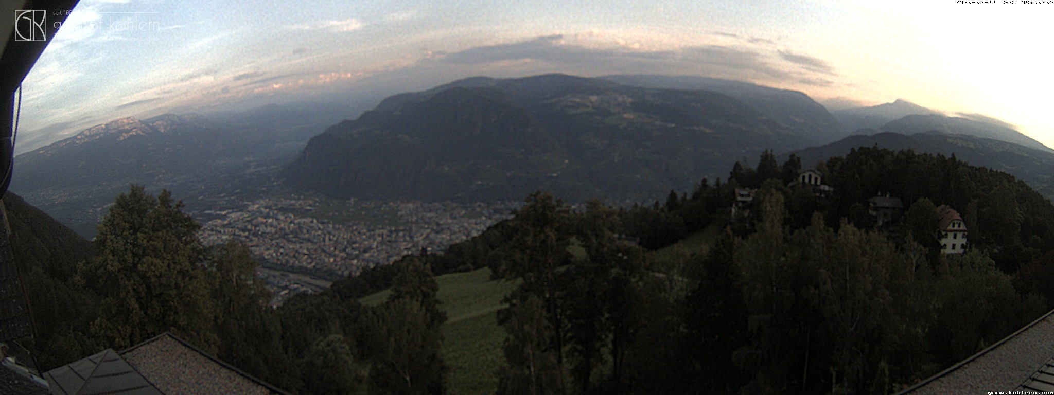 Archived image Webcam Bozen - Panoramic view Hotel Kohlern