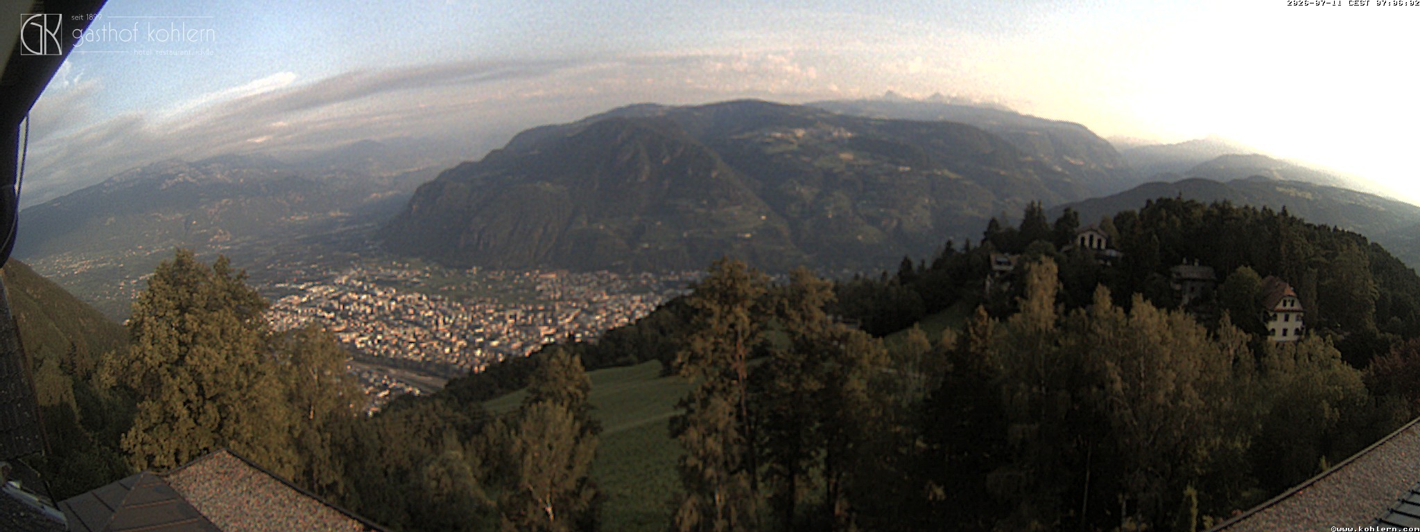 Archived image Webcam Bozen - Panoramic view Hotel Kohlern