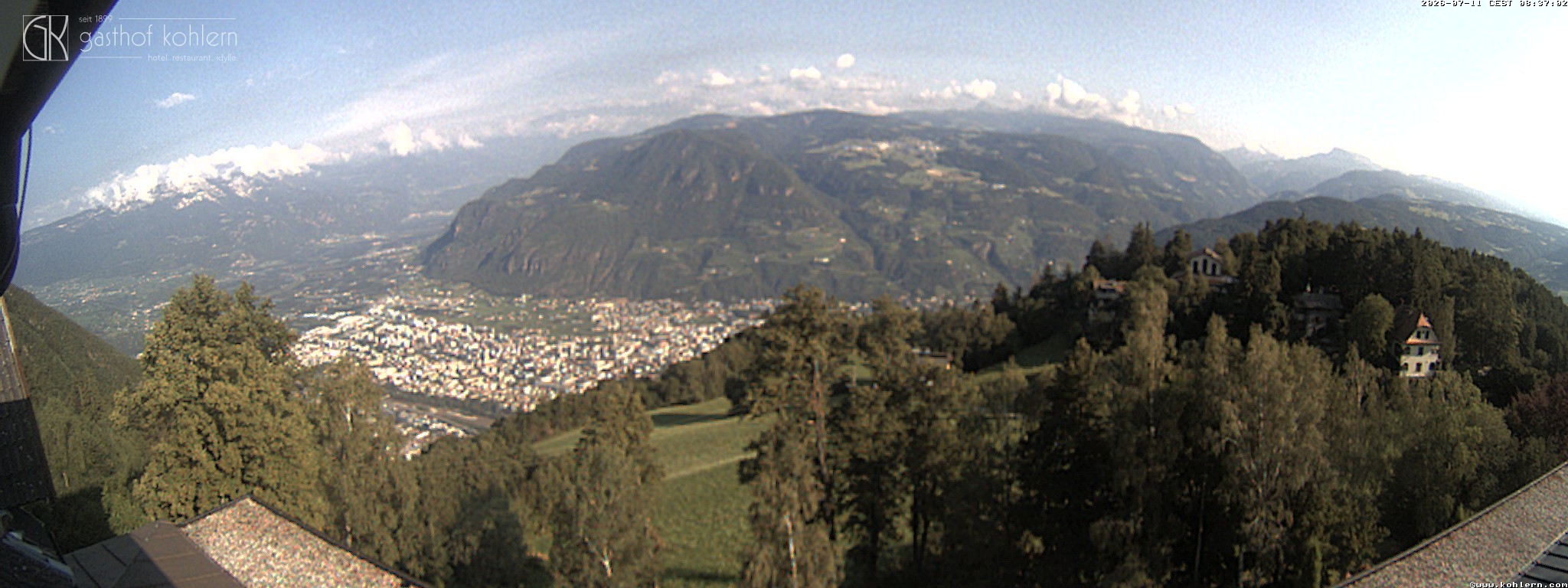 Archived image Webcam Bozen - Panoramic view Hotel Kohlern