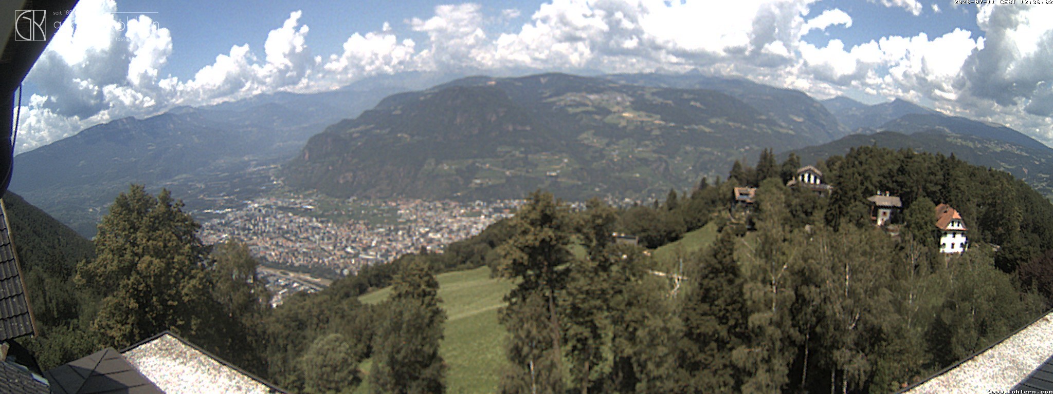 Archived image Webcam Bozen - Panoramic view Hotel Kohlern