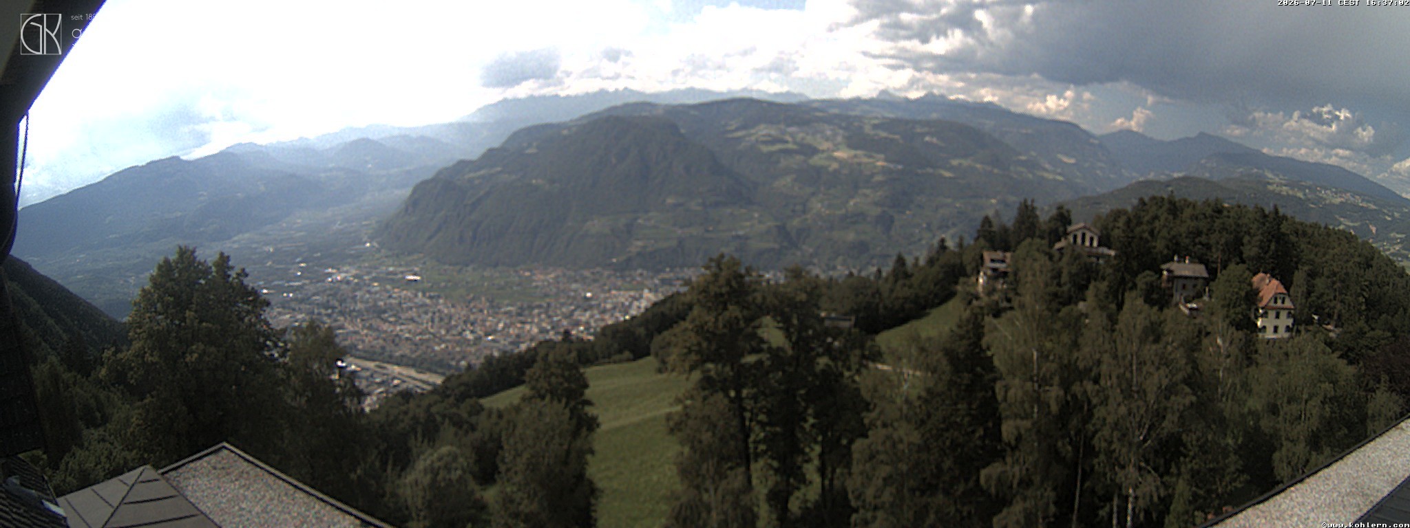 Archived image Webcam Bozen - Panoramic view Hotel Kohlern