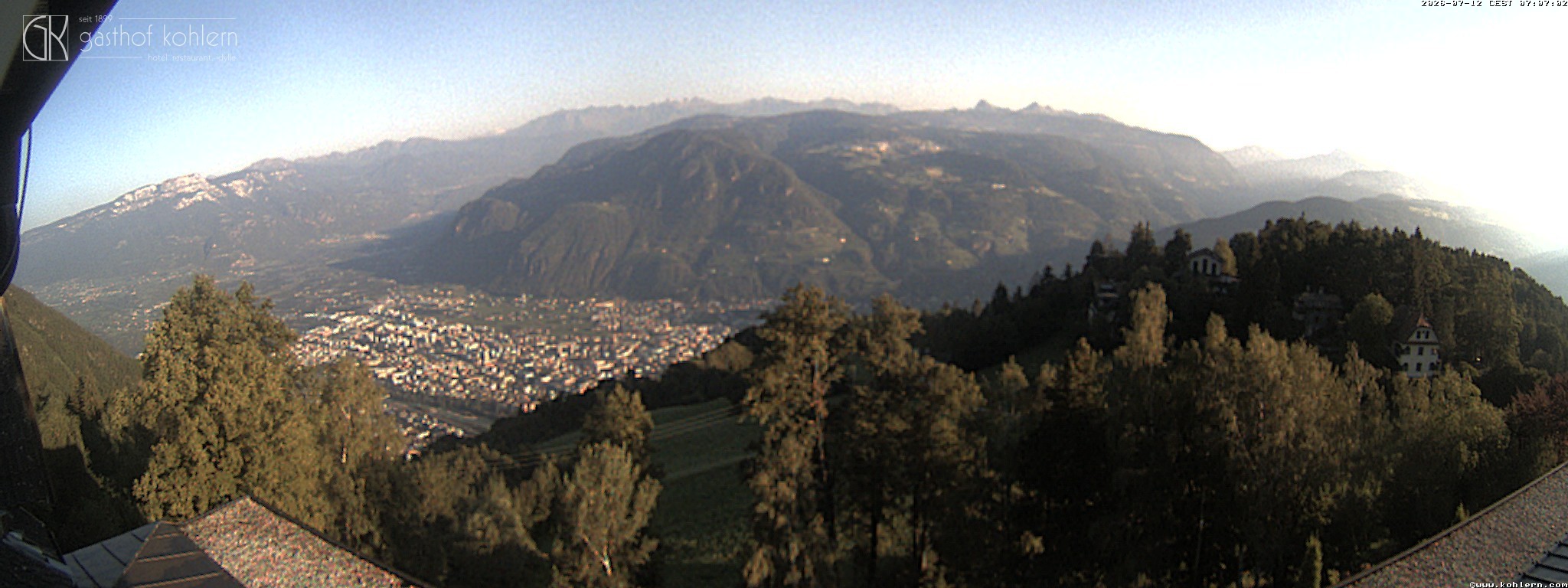 Archived image Webcam Bozen - Panoramic view Hotel Kohlern