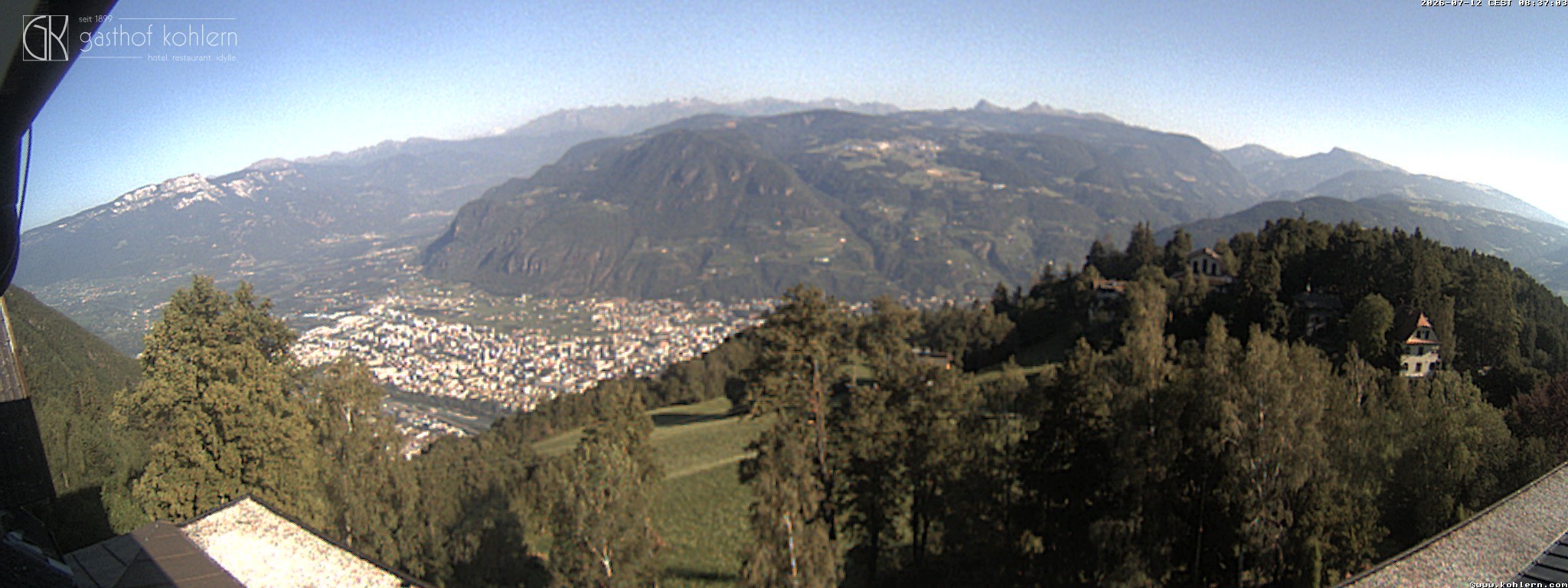 Archived image Webcam Bozen - Panoramic view Hotel Kohlern