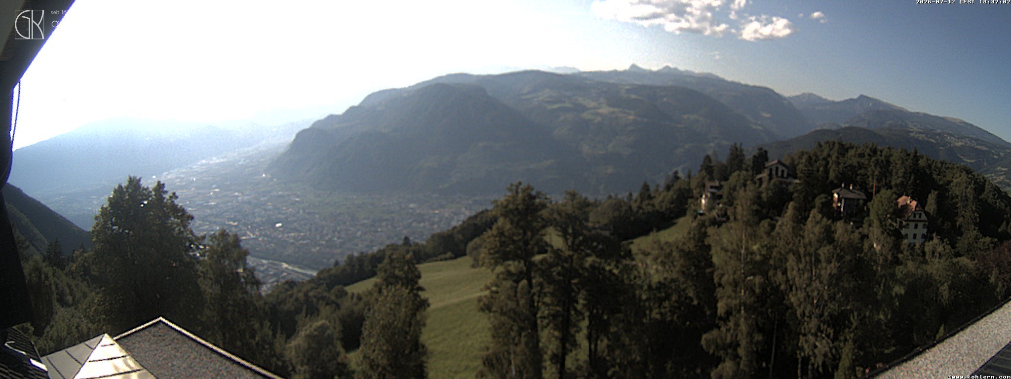 Archived image Webcam Bozen - Panoramic view Hotel Kohlern