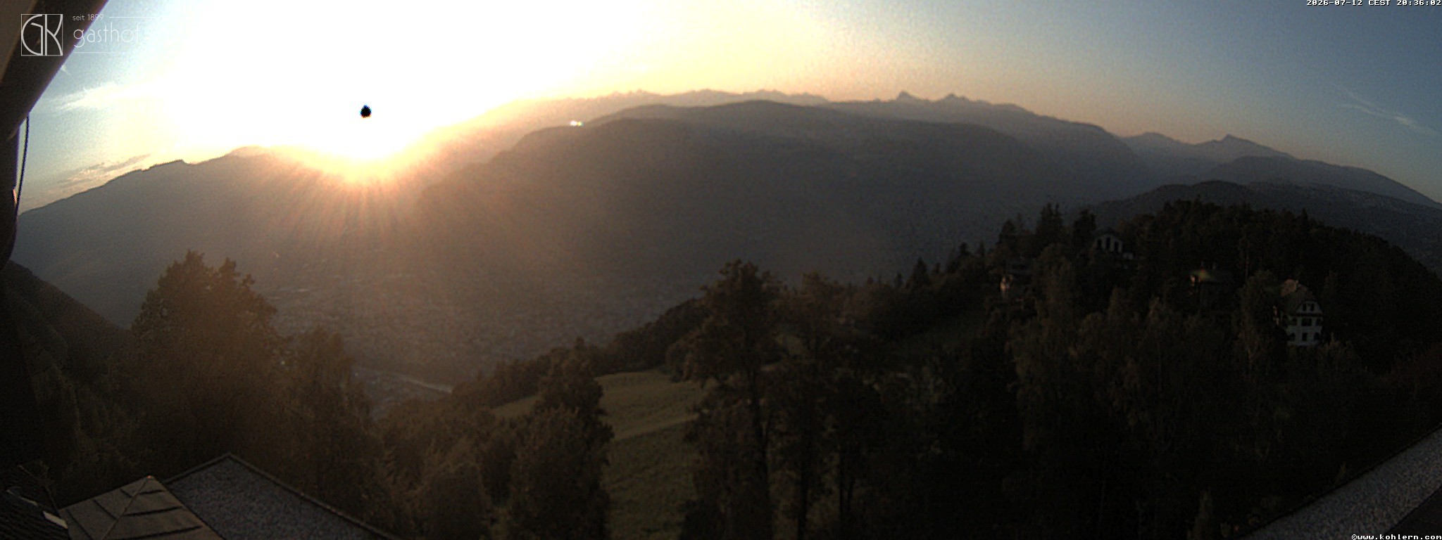 Archived image Webcam Bozen - Panoramic view Hotel Kohlern