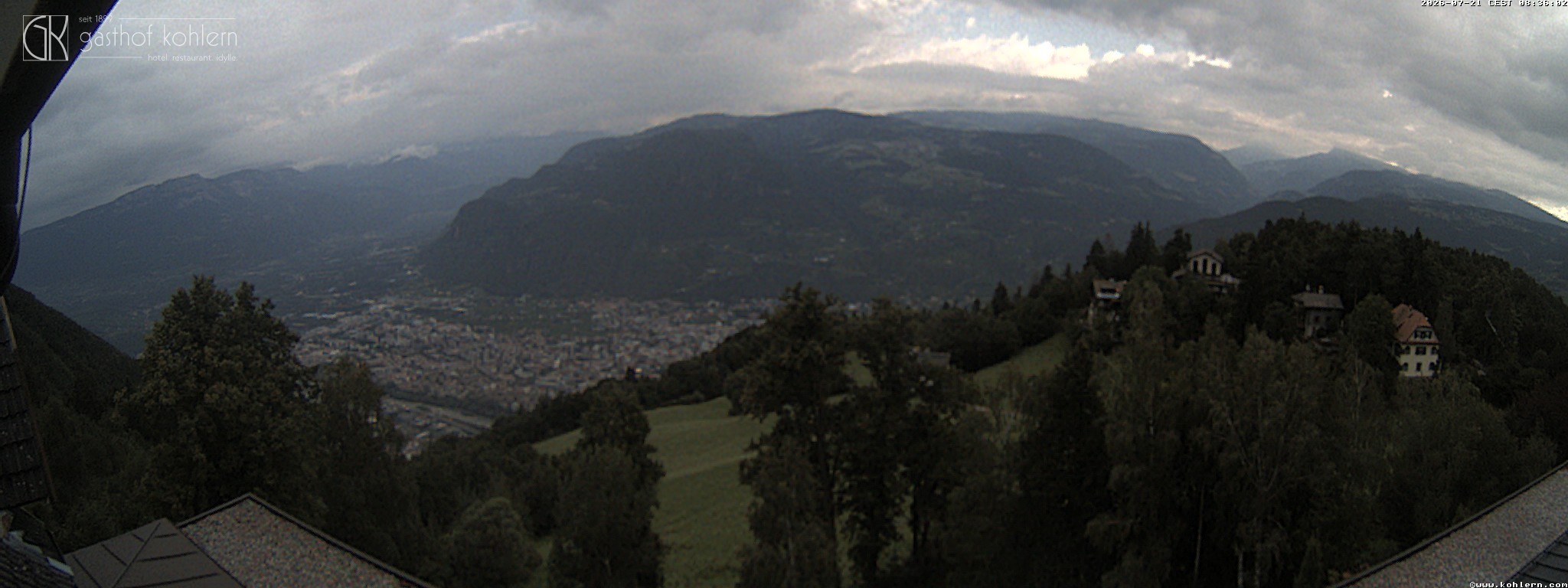 Archived image Webcam Bozen - Panoramic view Hotel Kohlern