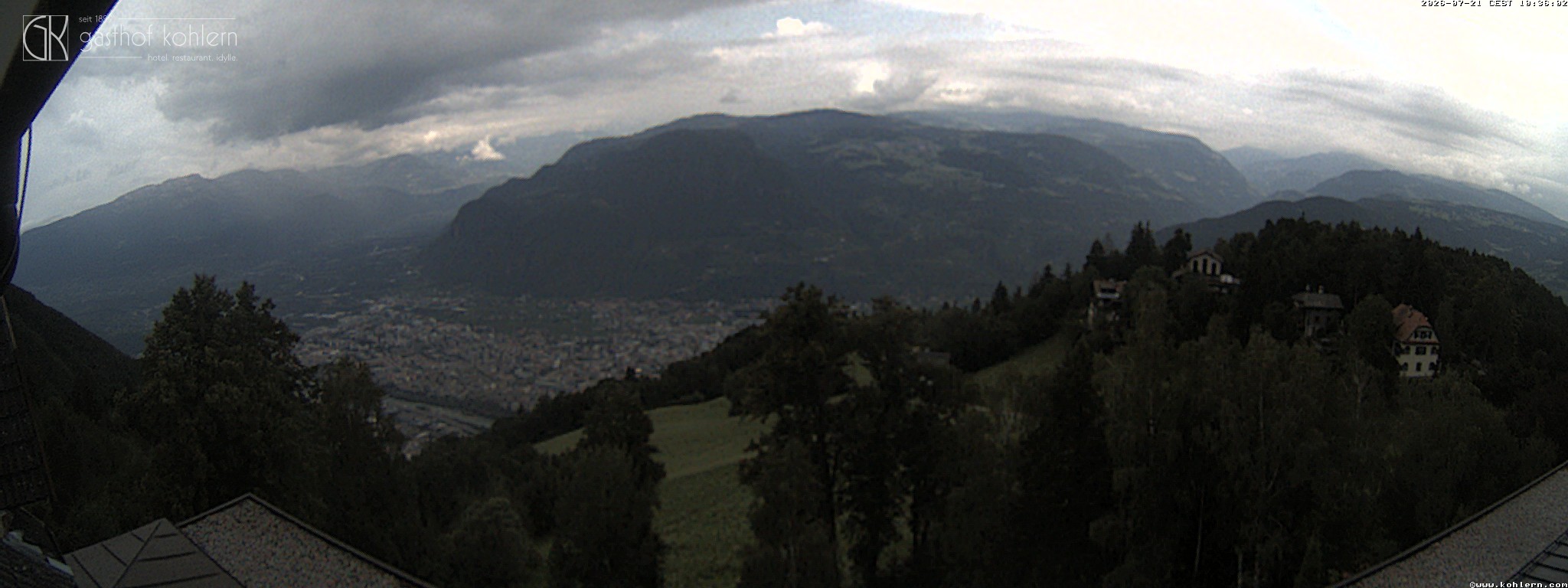 Archived image Webcam Bozen - Panoramic view Hotel Kohlern