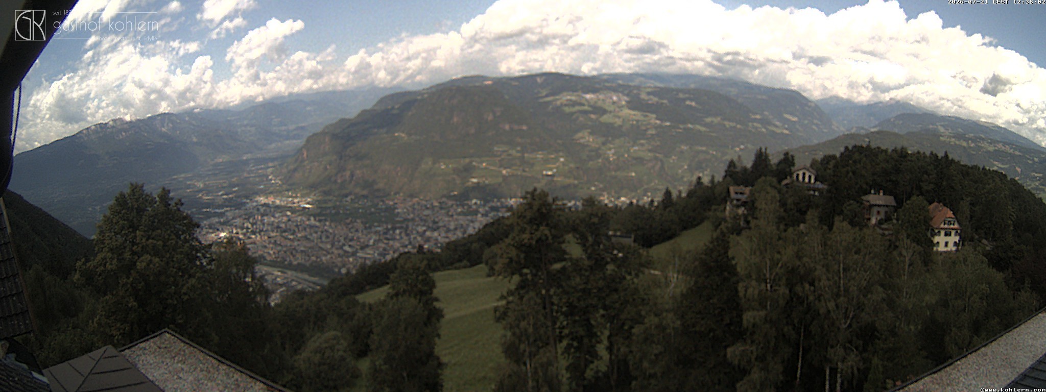 Archived image Webcam Bozen - Panoramic view Hotel Kohlern