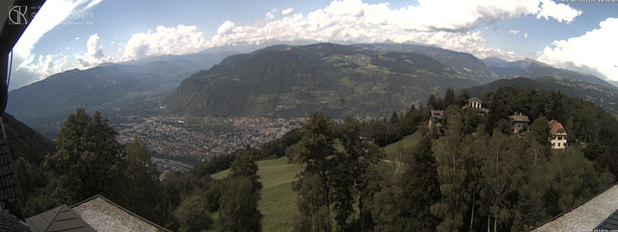 Archived image Webcam Bozen - Panoramic view Hotel Kohlern