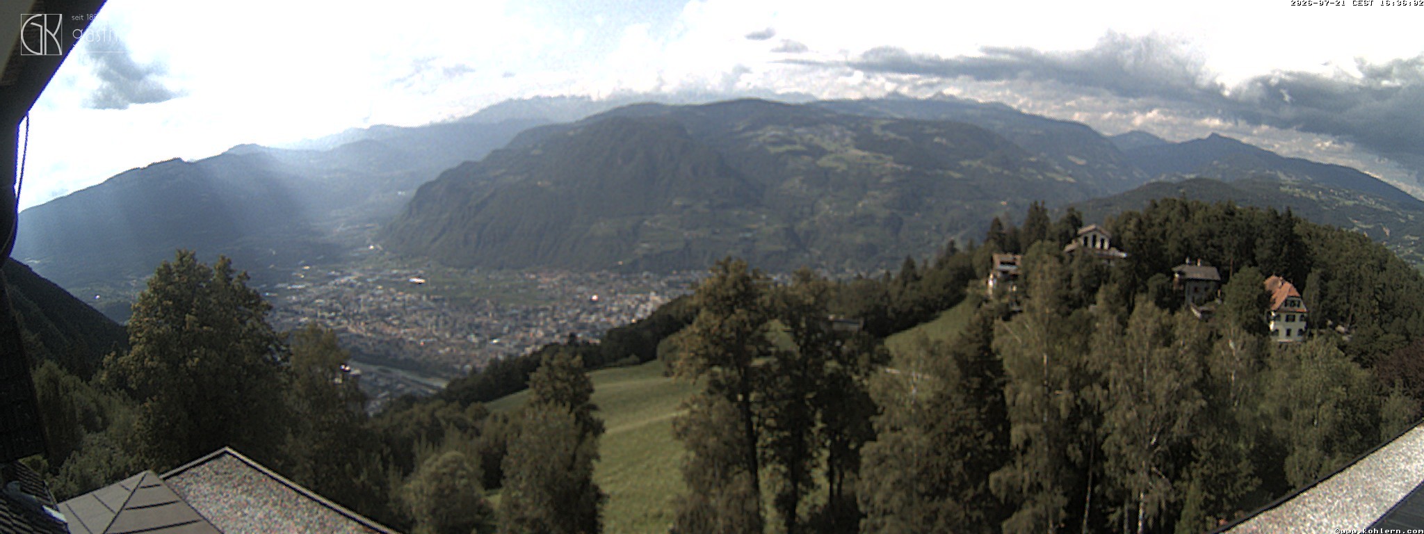 Archived image Webcam Bozen - Panoramic view Hotel Kohlern