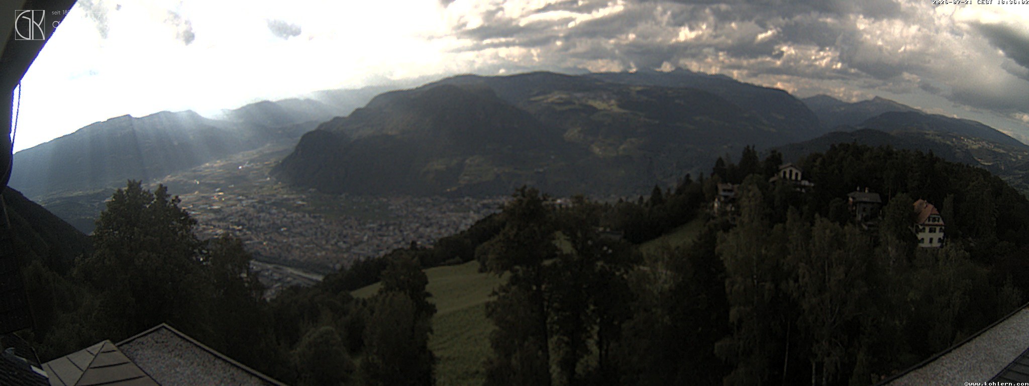 Archived image Webcam Bozen - Panoramic view Hotel Kohlern