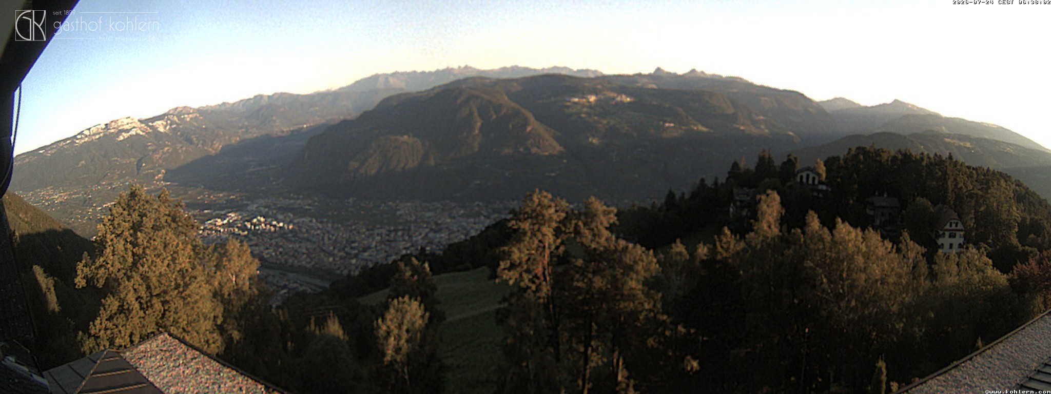 Archived image Webcam Bozen - Panoramic view Hotel Kohlern