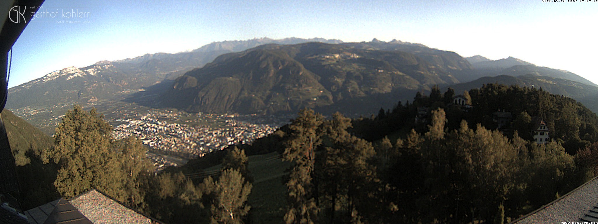Archived image Webcam Bozen - Panoramic view Hotel Kohlern
