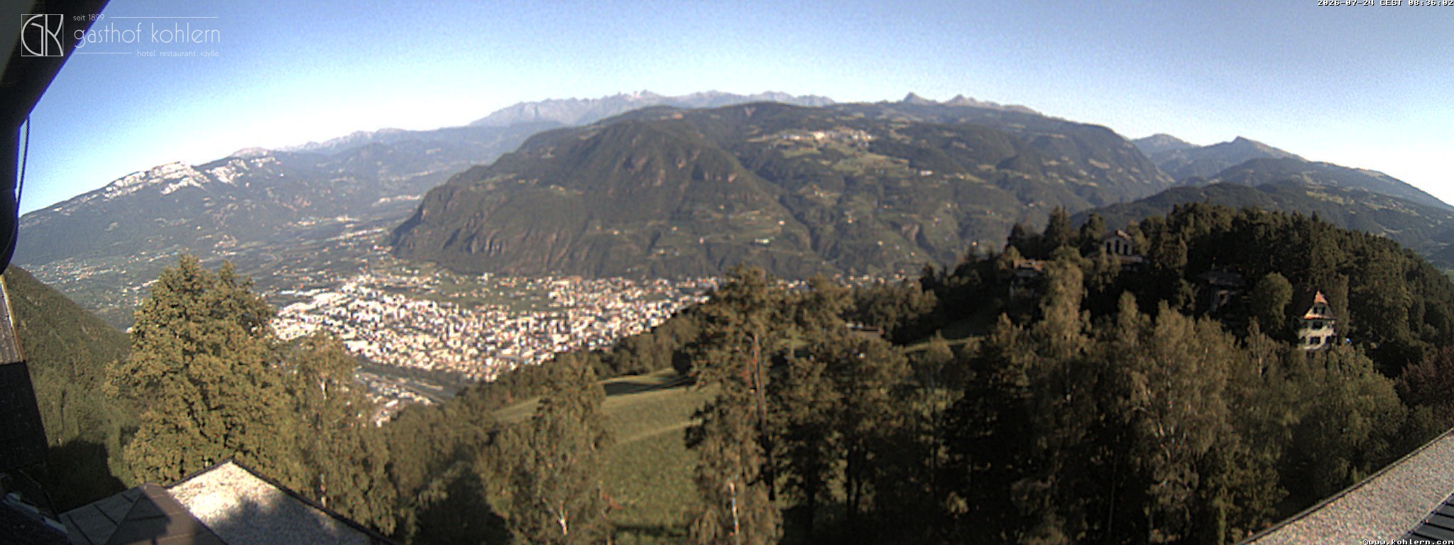 Archived image Webcam Bozen - Panoramic view Hotel Kohlern