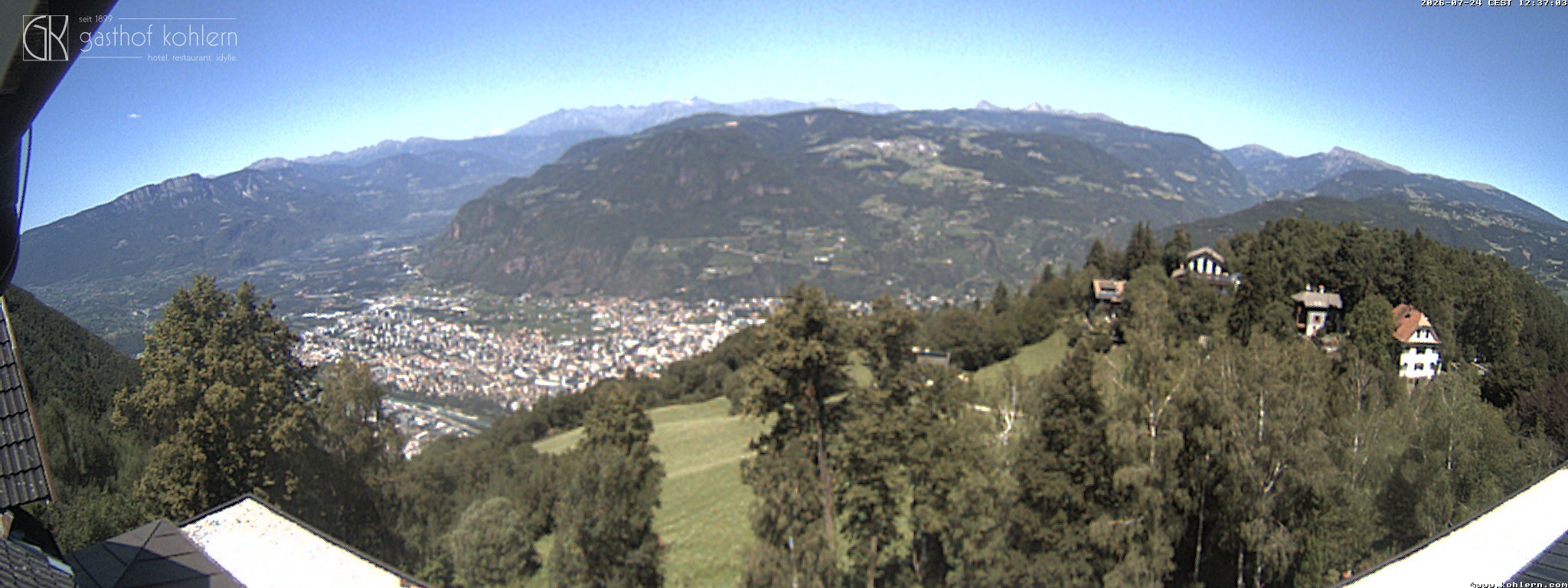 Archived image Webcam Bozen - Panoramic view Hotel Kohlern
