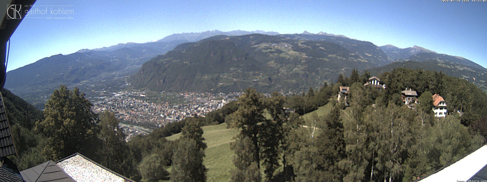 Archived image Webcam Bozen - Panoramic view Hotel Kohlern