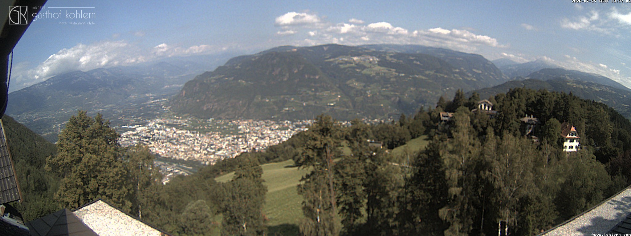 Archived image Webcam Bozen - Panoramic view Hotel Kohlern