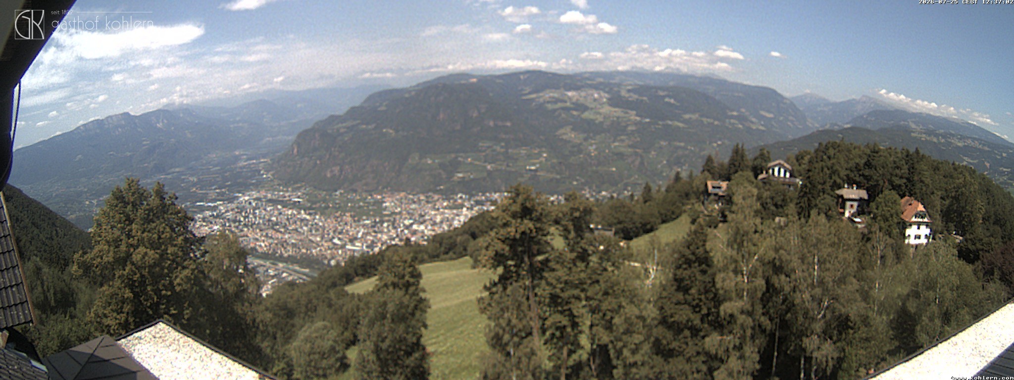 Archived image Webcam Bozen - Panoramic view Hotel Kohlern