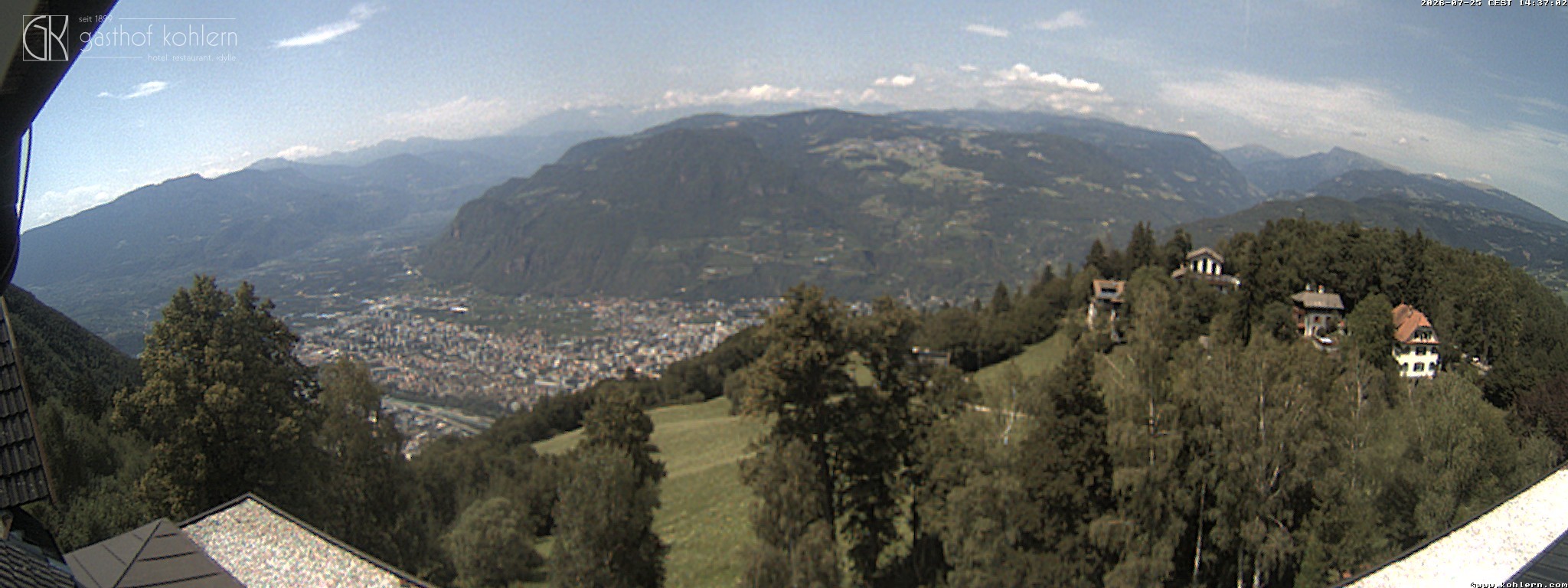 Archived image Webcam Bozen - Panoramic view Hotel Kohlern