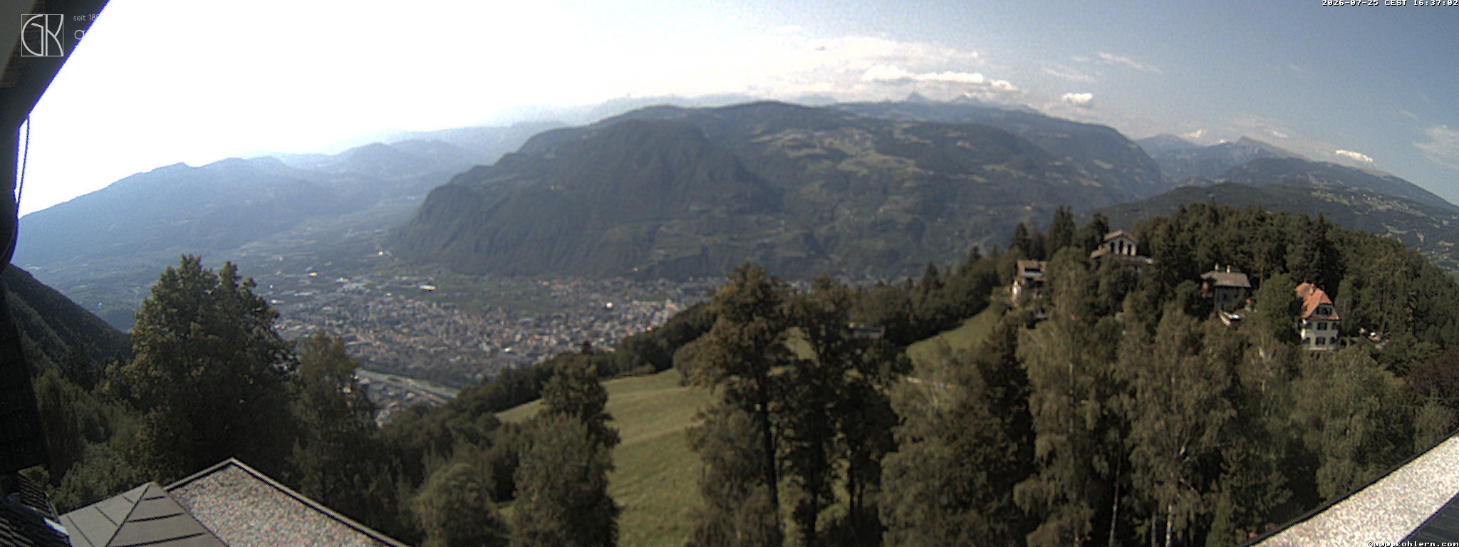 Archived image Webcam Bozen - Panoramic view Hotel Kohlern