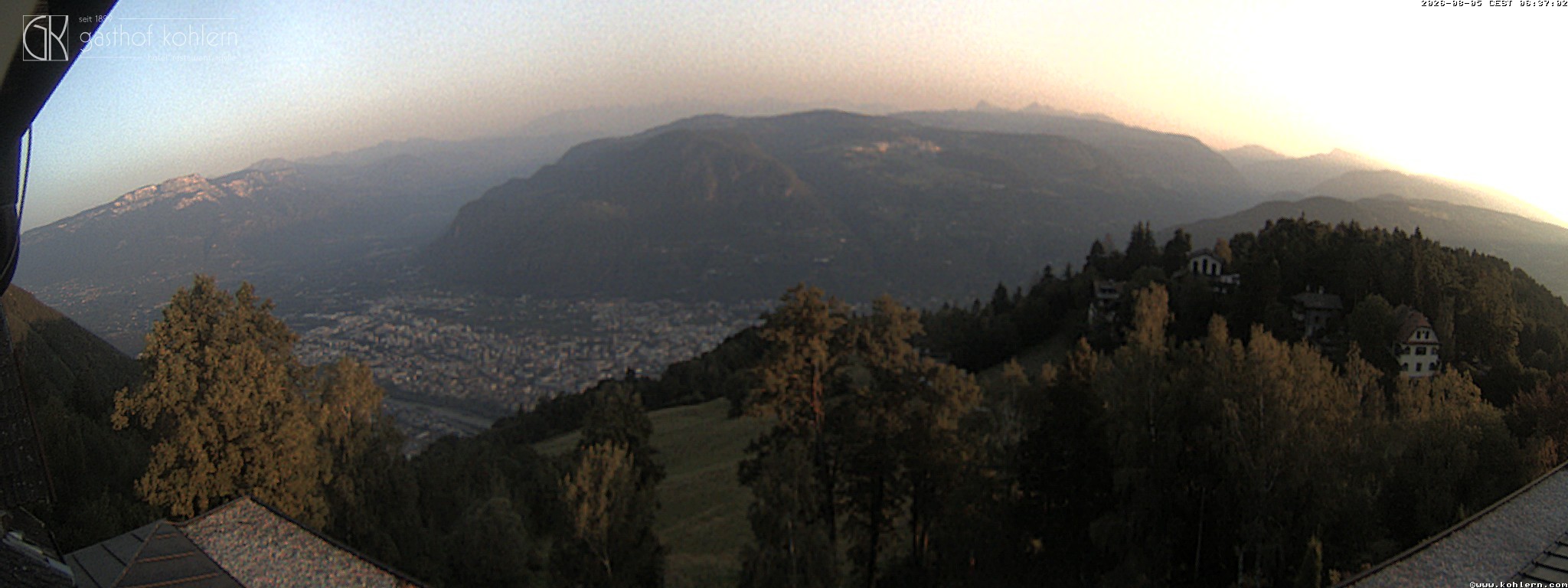 Archived image Webcam Bozen - Panoramic view Hotel Kohlern
