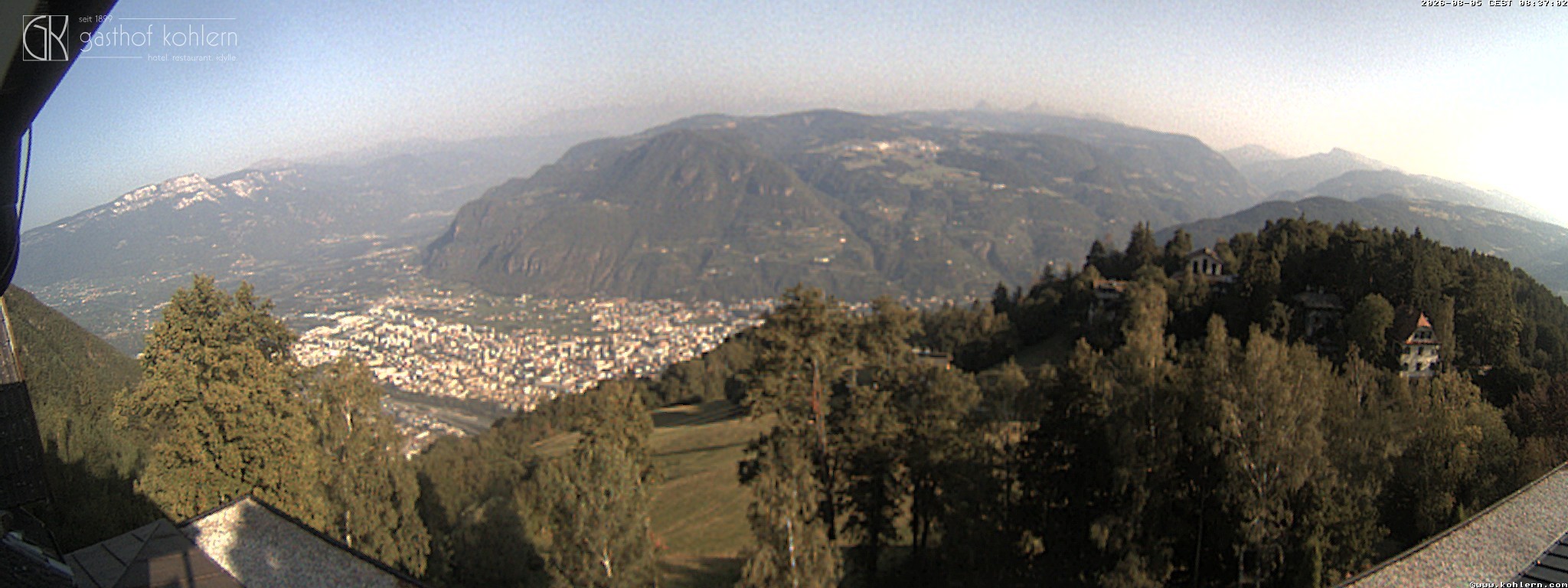 Archived image Webcam Bozen - Panoramic view Hotel Kohlern