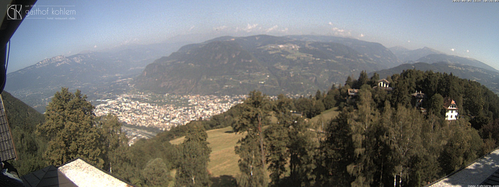 Archived image Webcam Bozen - Panoramic view Hotel Kohlern