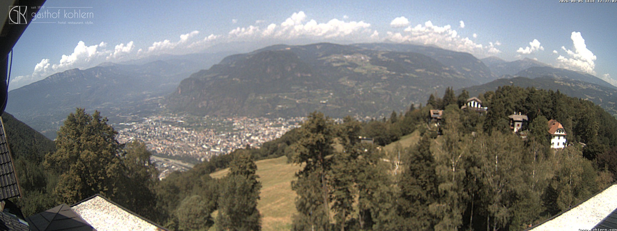 Archived image Webcam Bozen - Panoramic view Hotel Kohlern