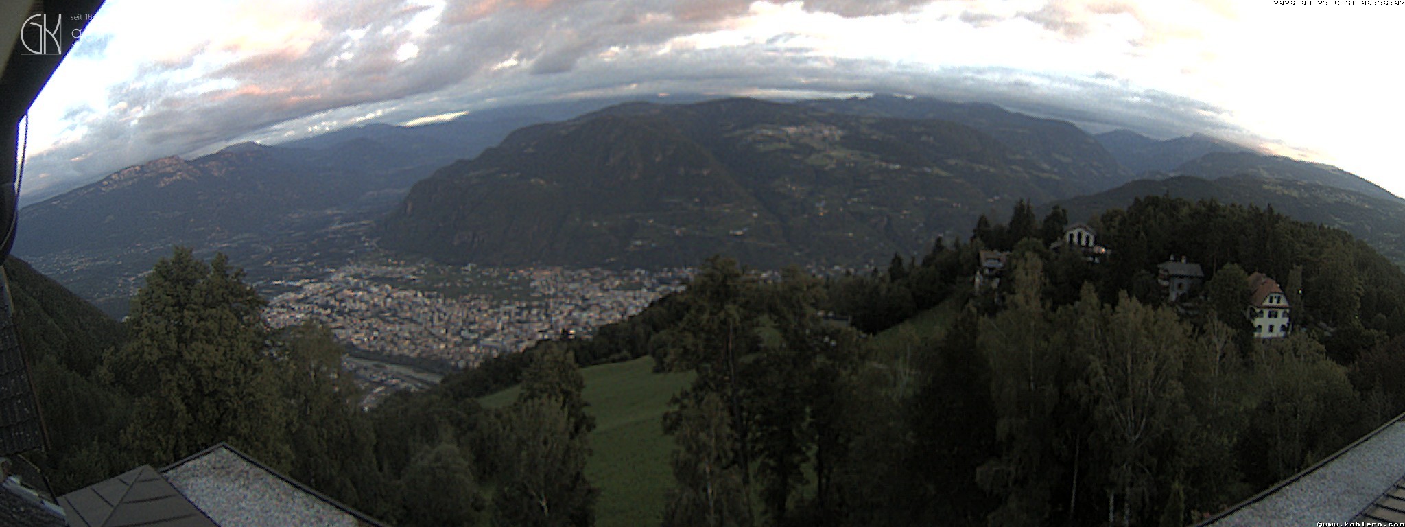 Archived image Webcam Bozen - Panoramic view Hotel Kohlern