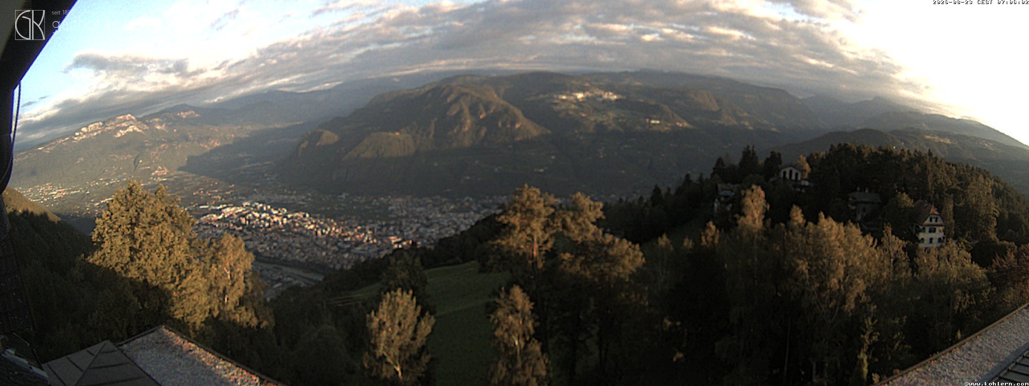 Archived image Webcam Bozen - Panoramic view Hotel Kohlern
