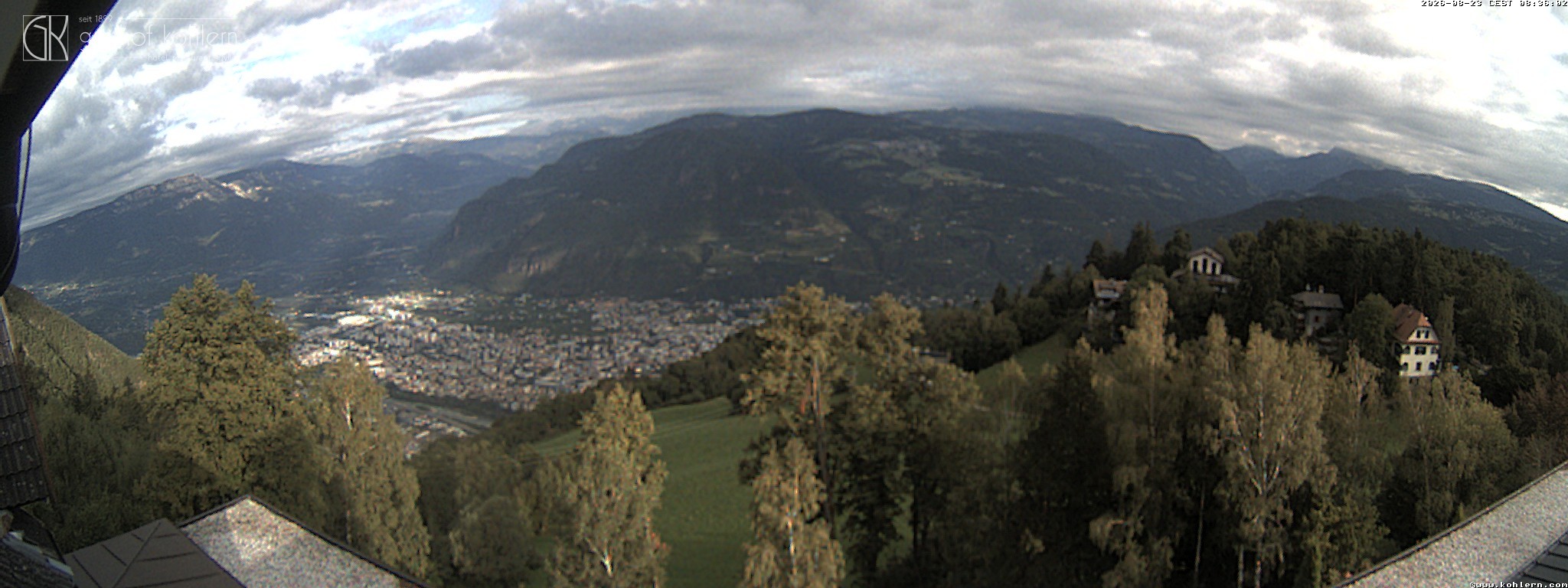 Archived image Webcam Bozen - Panoramic view Hotel Kohlern