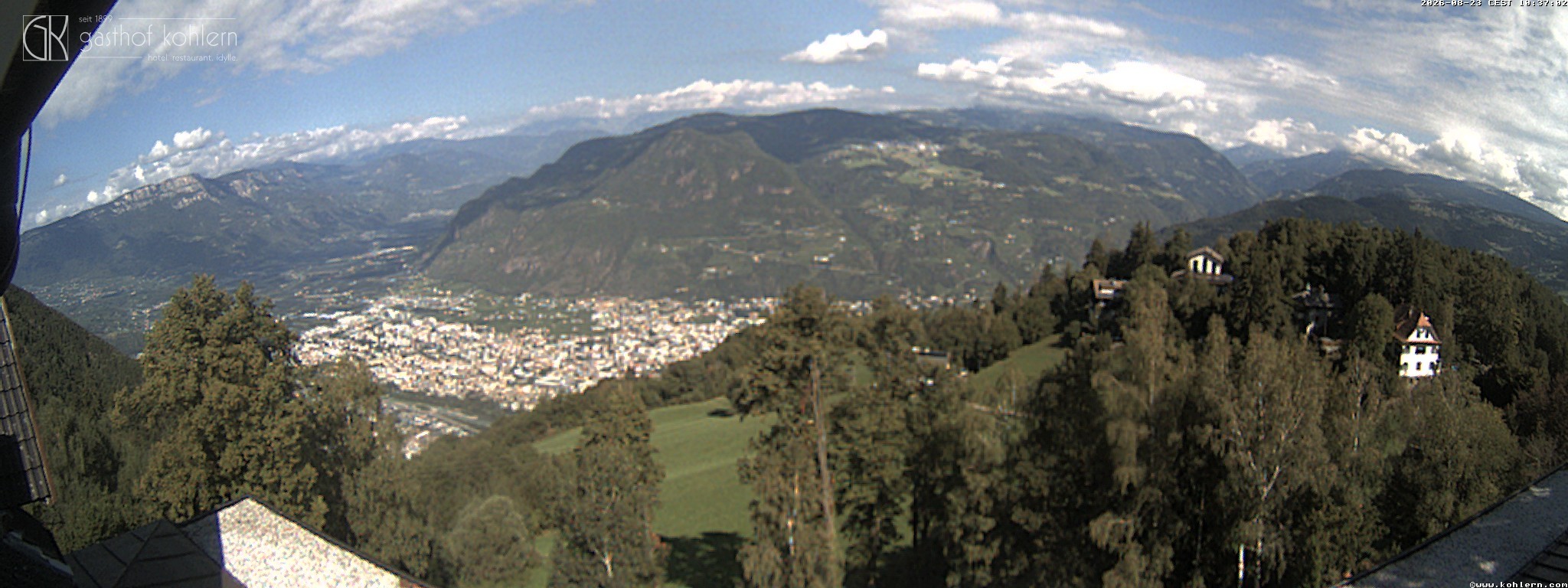 Archived image Webcam Bozen - Panoramic view Hotel Kohlern