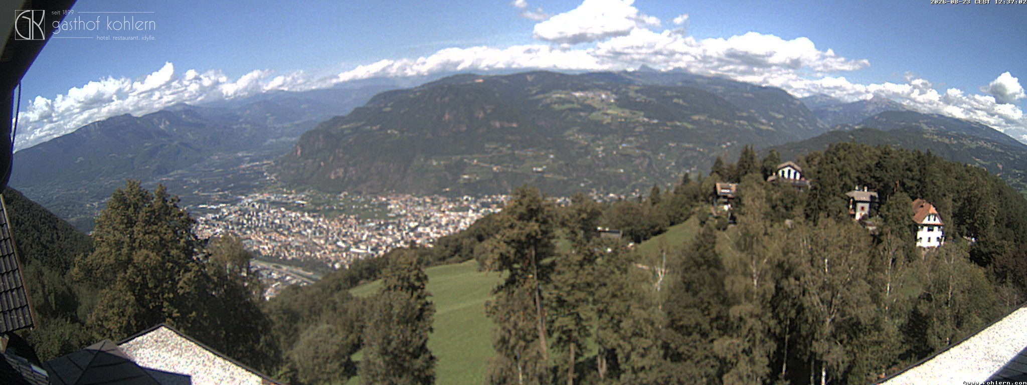 Archived image Webcam Bozen - Panoramic view Hotel Kohlern