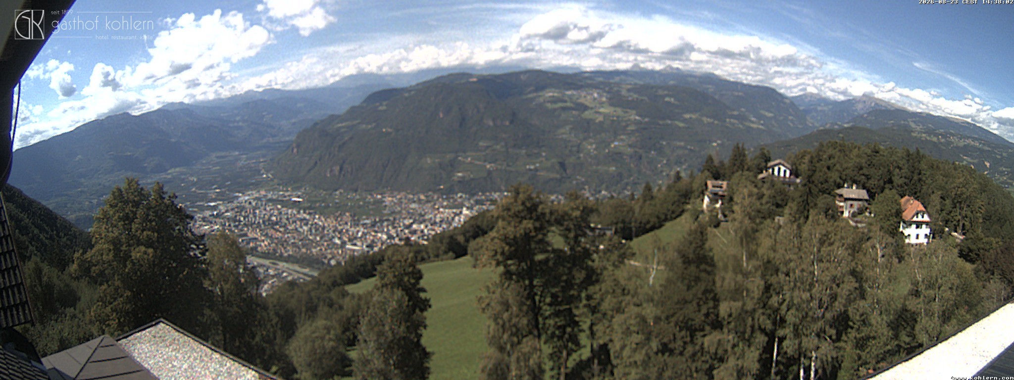 Archived image Webcam Bozen - Panoramic view Hotel Kohlern