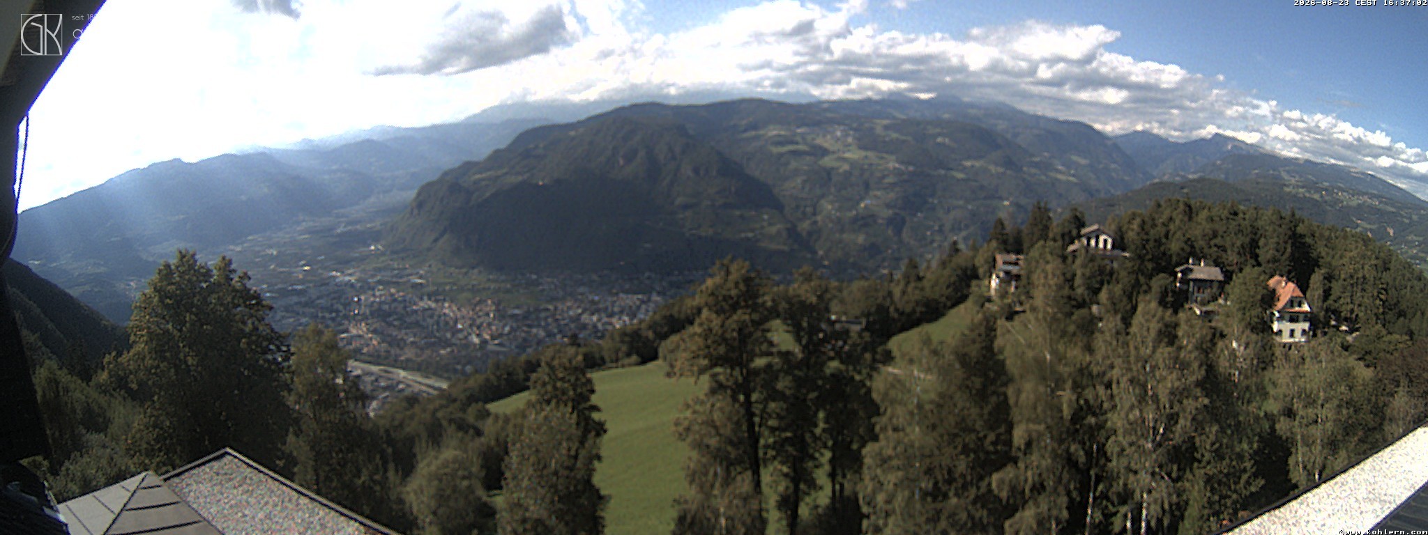 Archived image Webcam Bozen - Panoramic view Hotel Kohlern