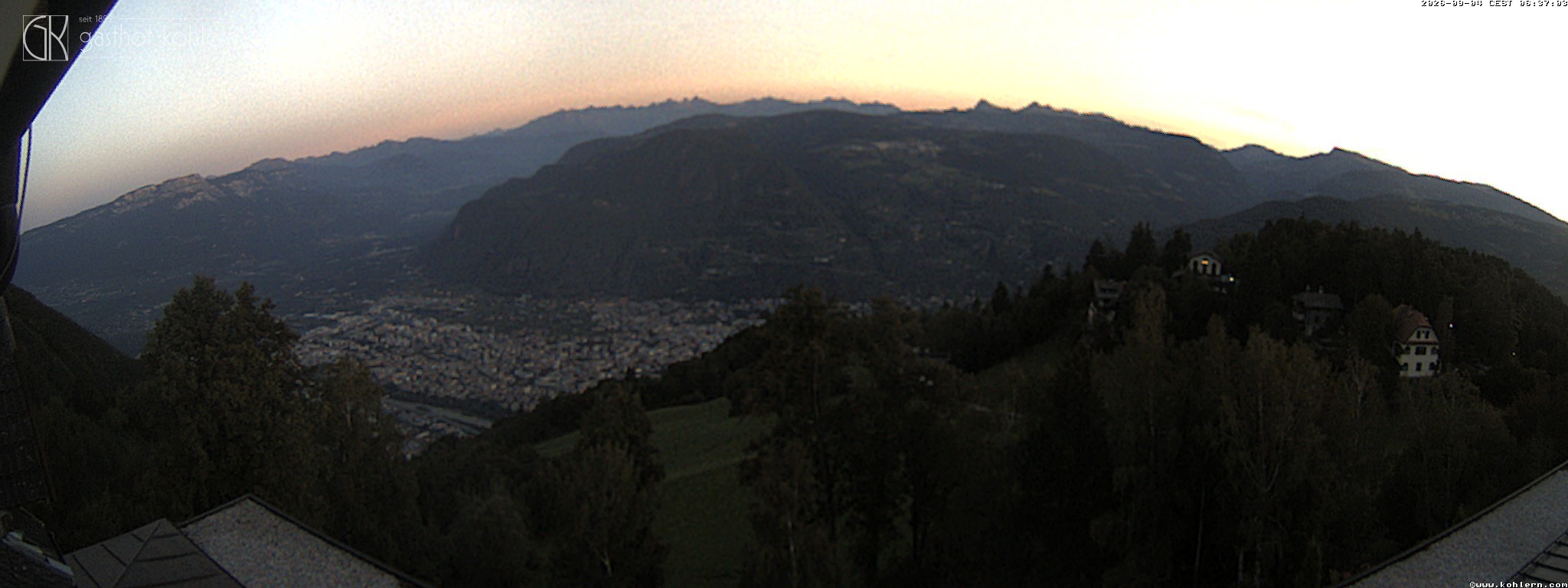 Archived image Webcam Bozen - Panoramic view Hotel Kohlern