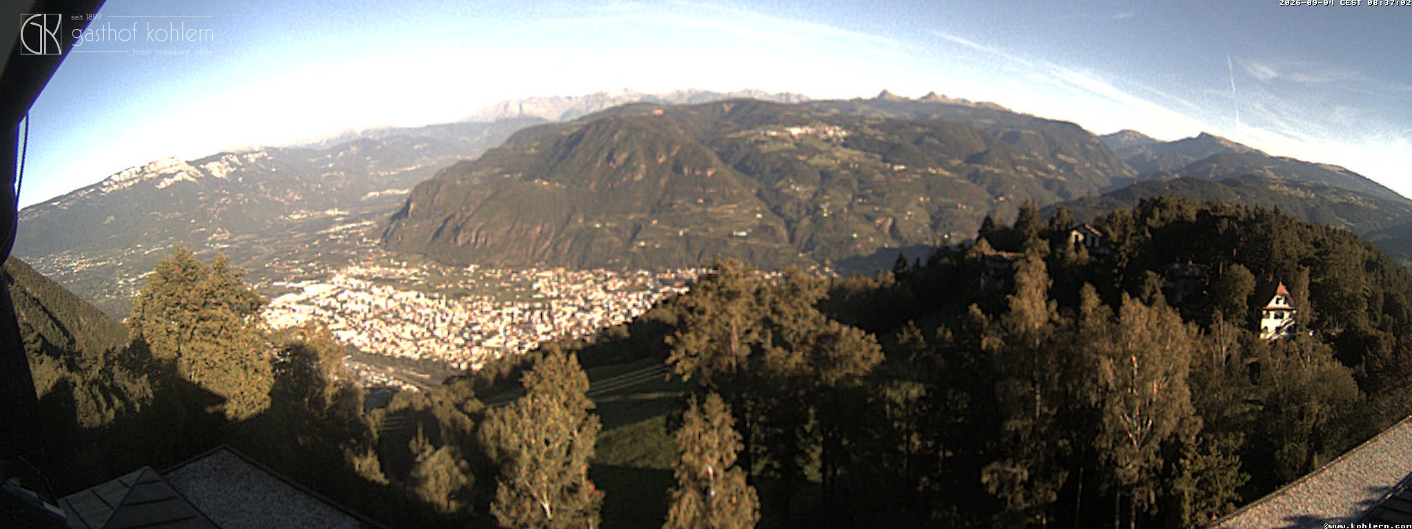 Archived image Webcam Bozen - Panoramic view Hotel Kohlern