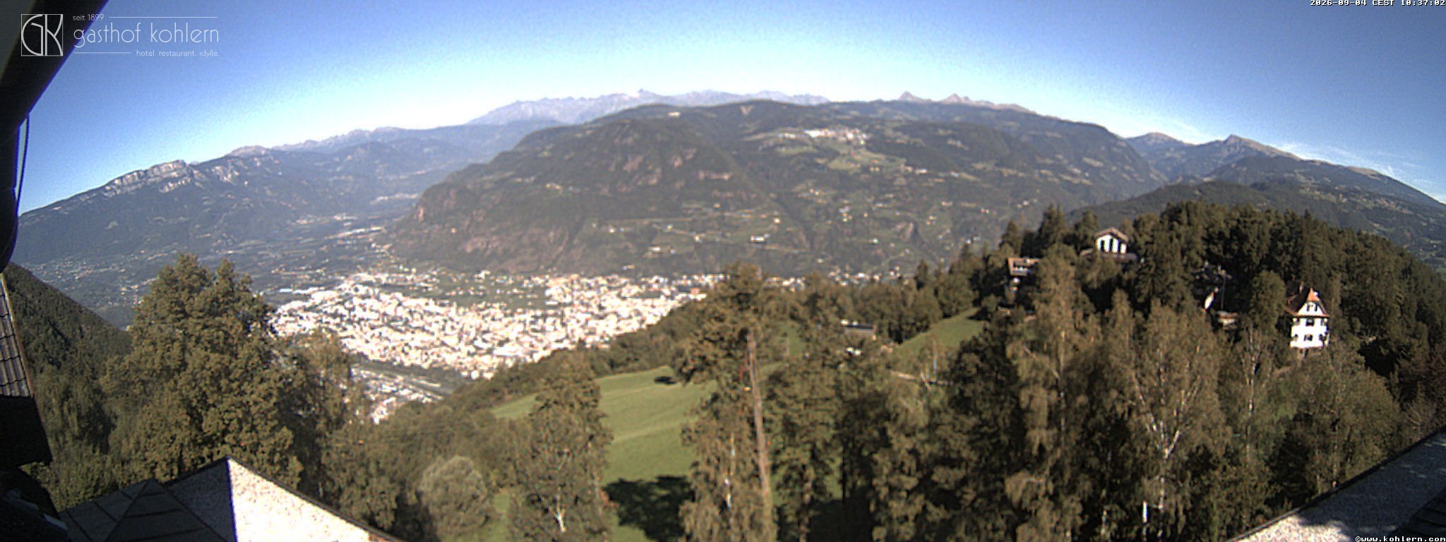 Archived image Webcam Bozen - Panoramic view Hotel Kohlern