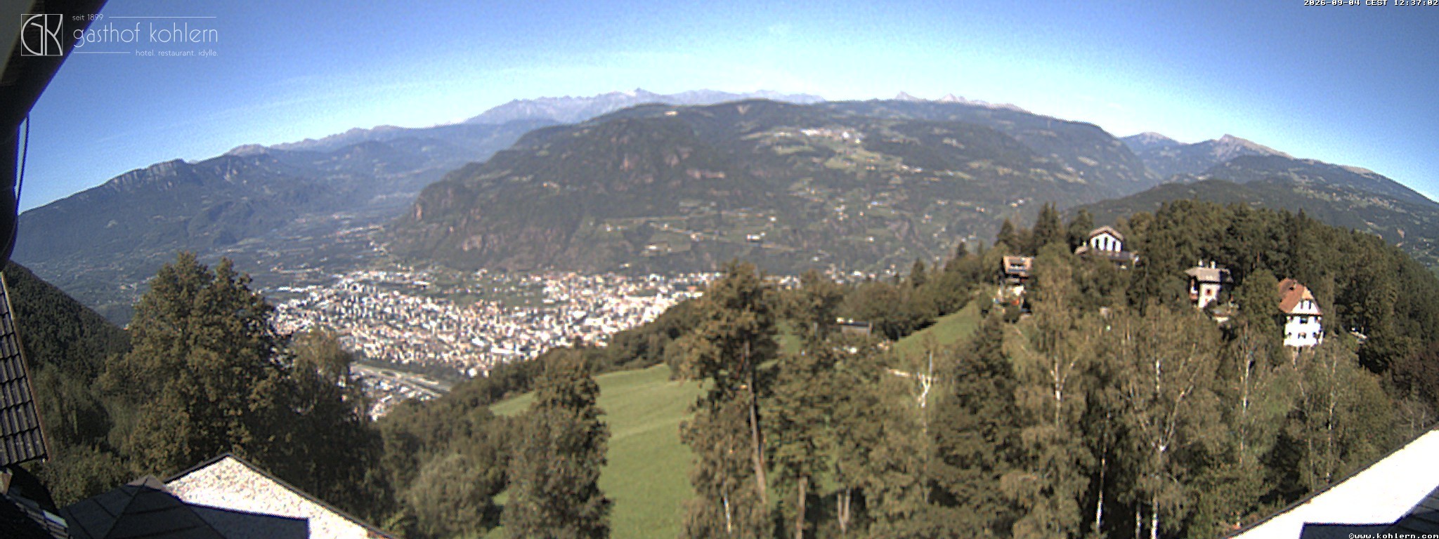 Archived image Webcam Bozen - Panoramic view Hotel Kohlern