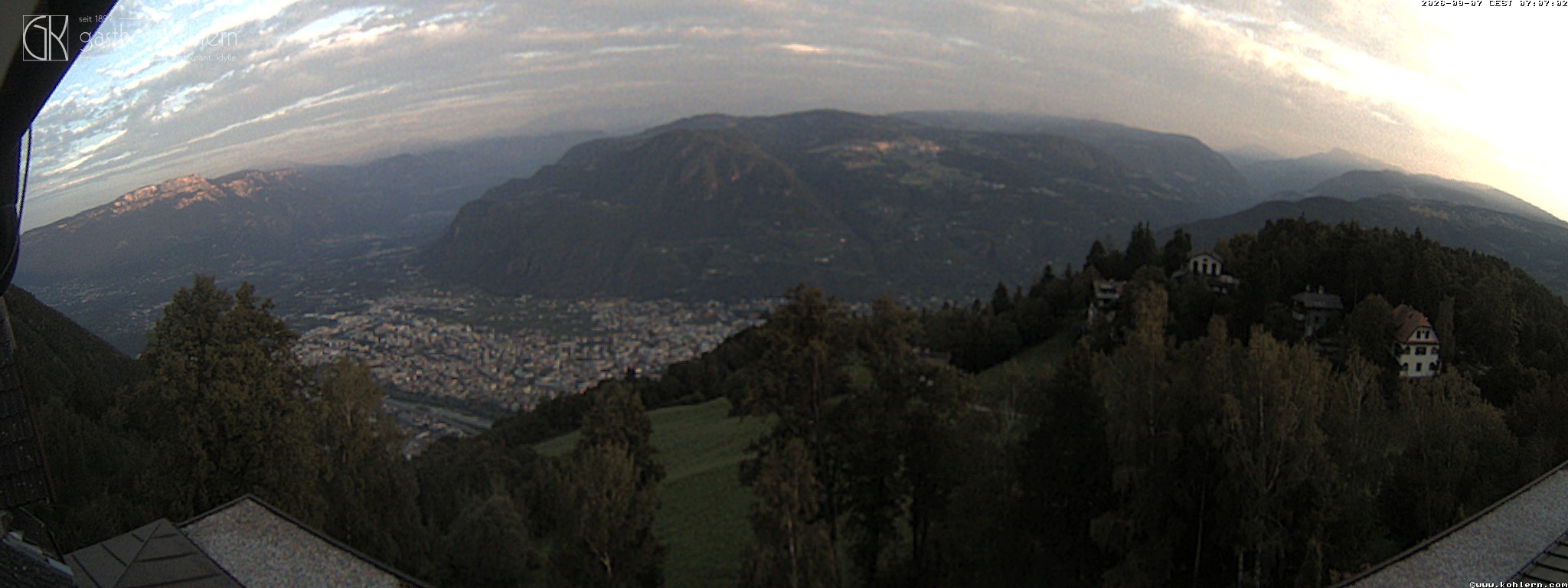 Archived image Webcam Bozen - Panoramic view Hotel Kohlern