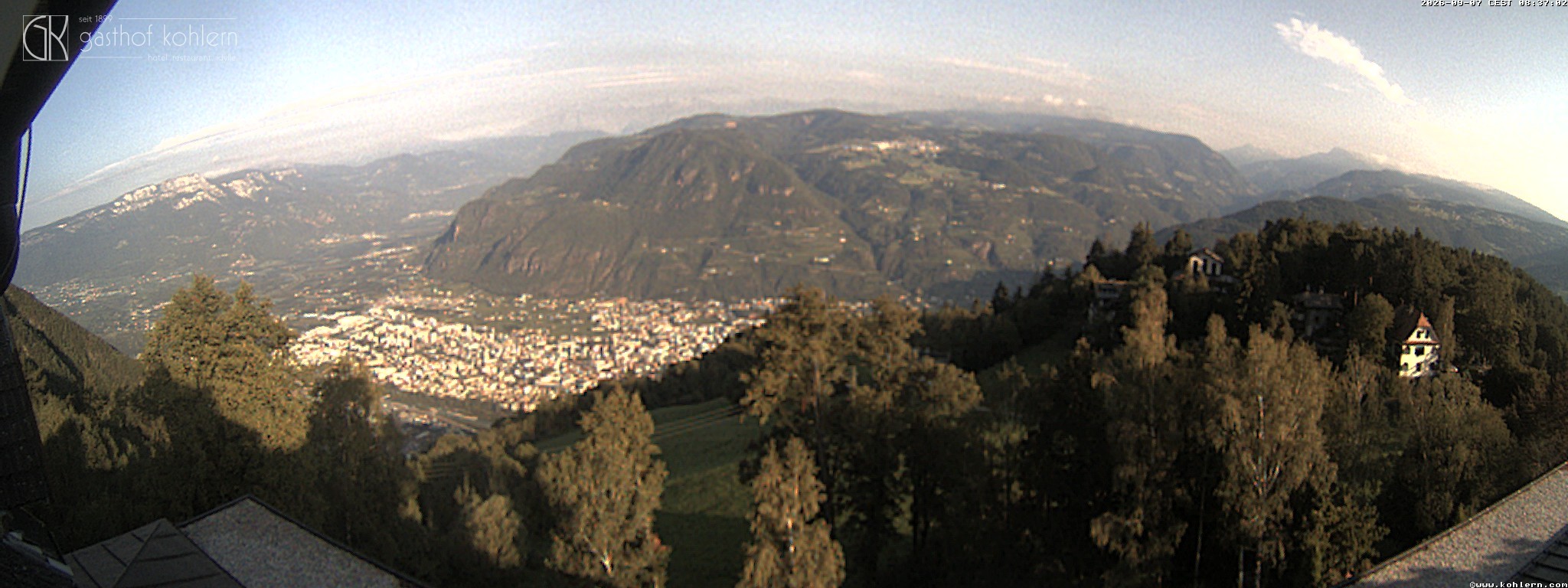 Archived image Webcam Bozen - Panoramic view Hotel Kohlern