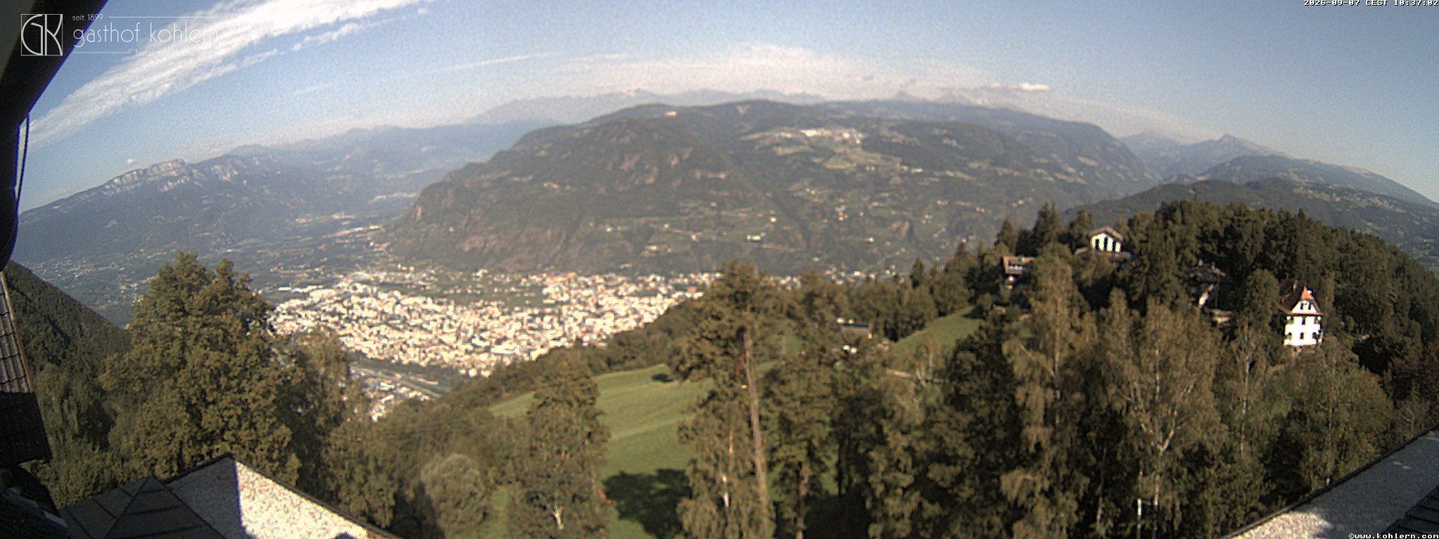 Archived image Webcam Bozen - Panoramic view Hotel Kohlern