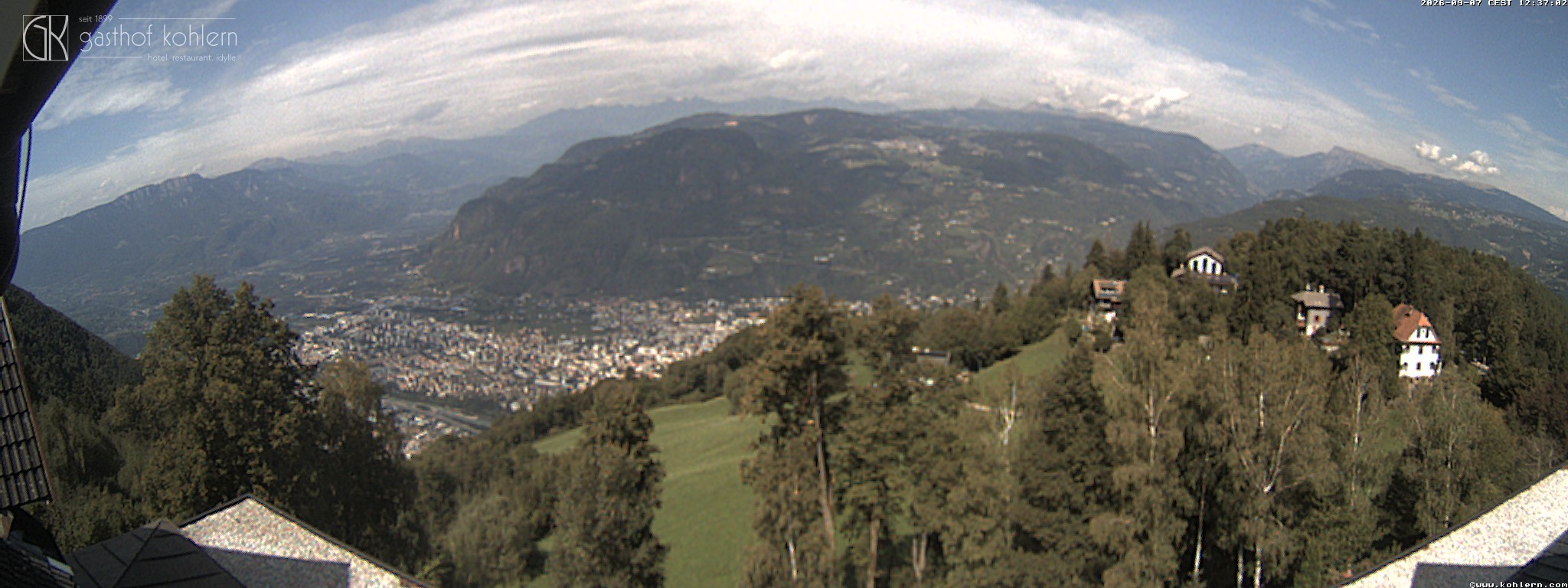 Archived image Webcam Bozen - Panoramic view Hotel Kohlern