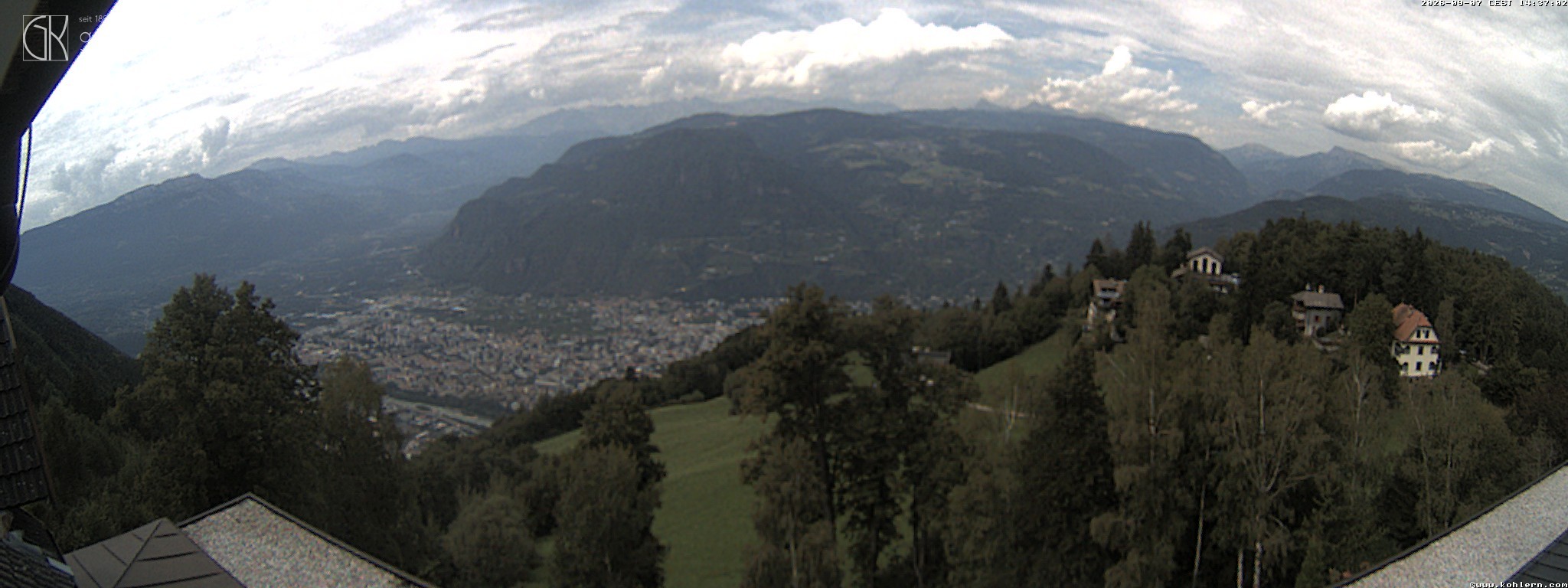 Archived image Webcam Bozen - Panoramic view Hotel Kohlern