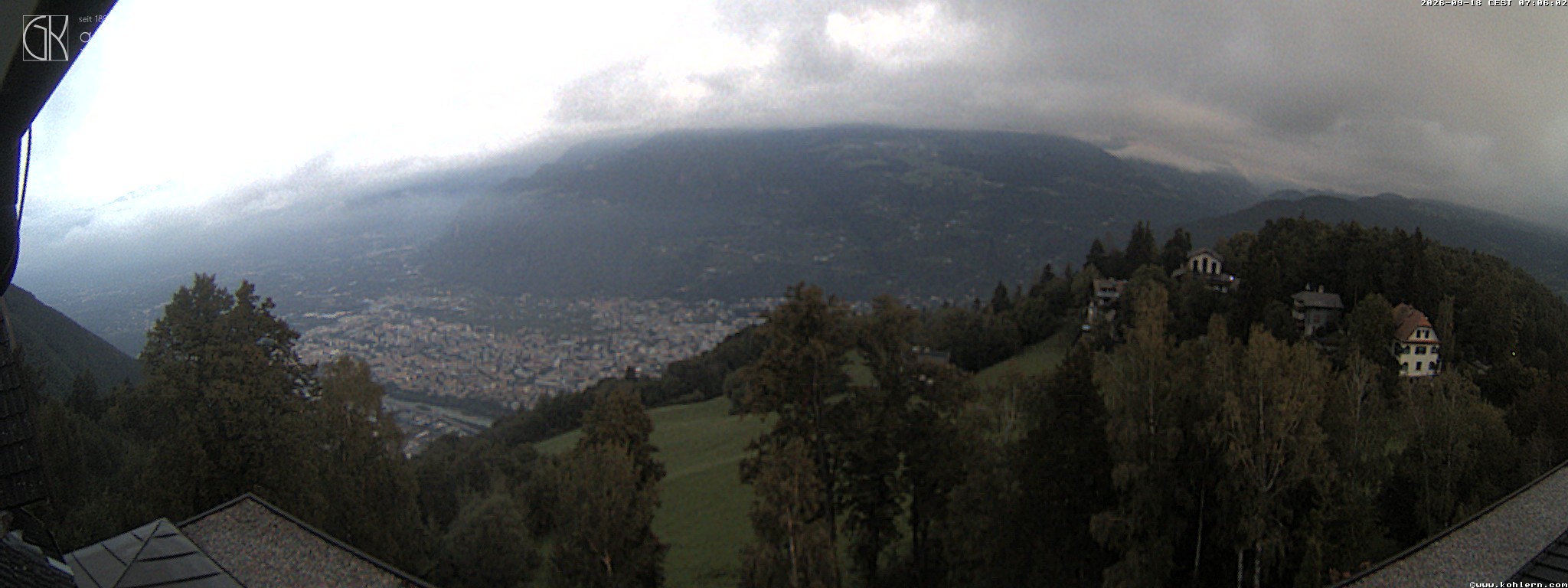 Archived image Webcam Bozen - Panoramic view Hotel Kohlern