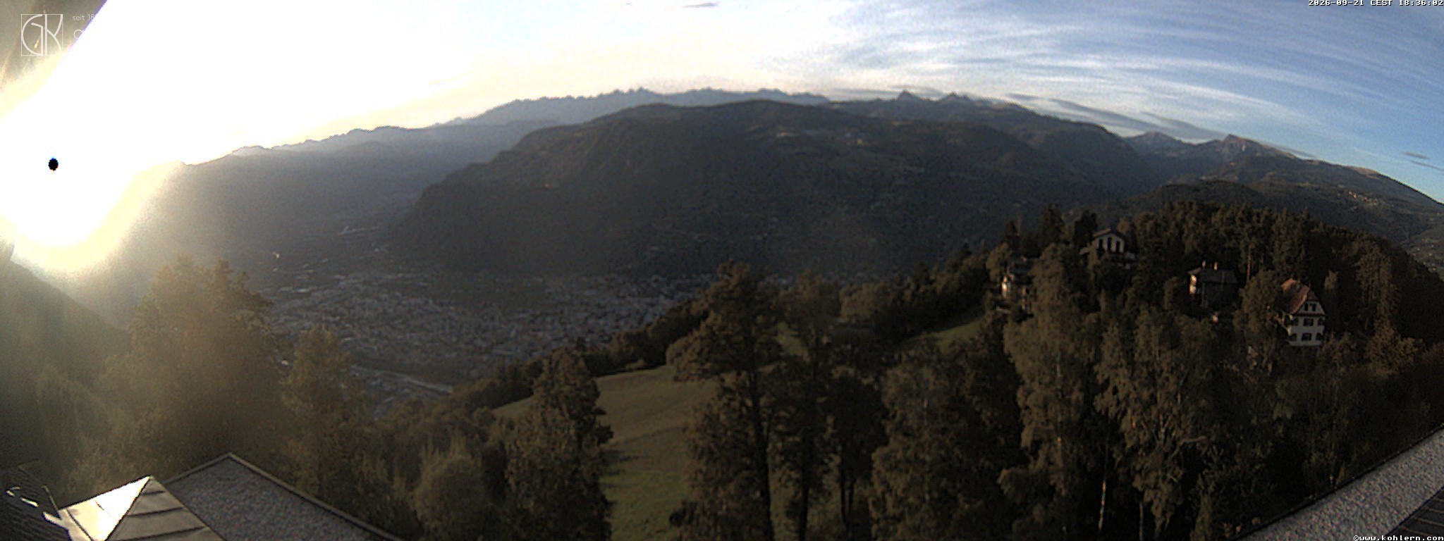 Archived image Webcam Bozen - Panoramic view Hotel Kohlern